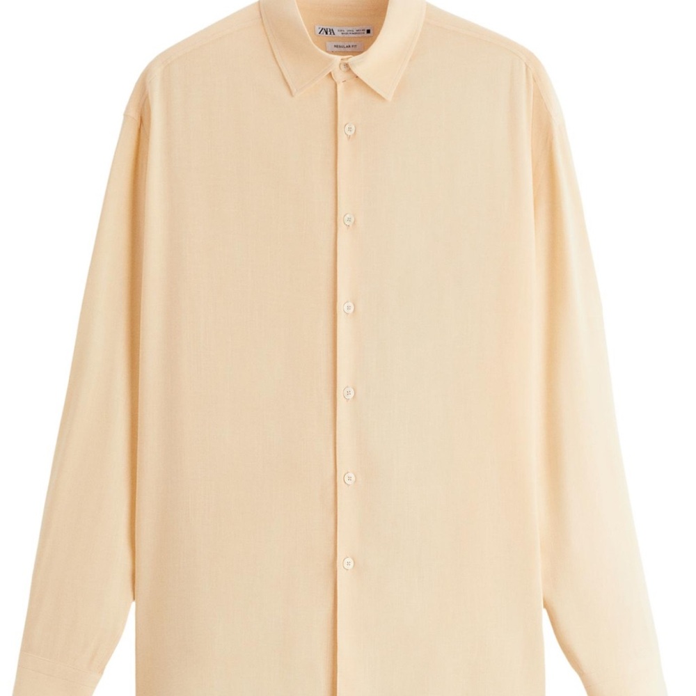 Zara Light Orange/Peach Long Sleeve Shirt